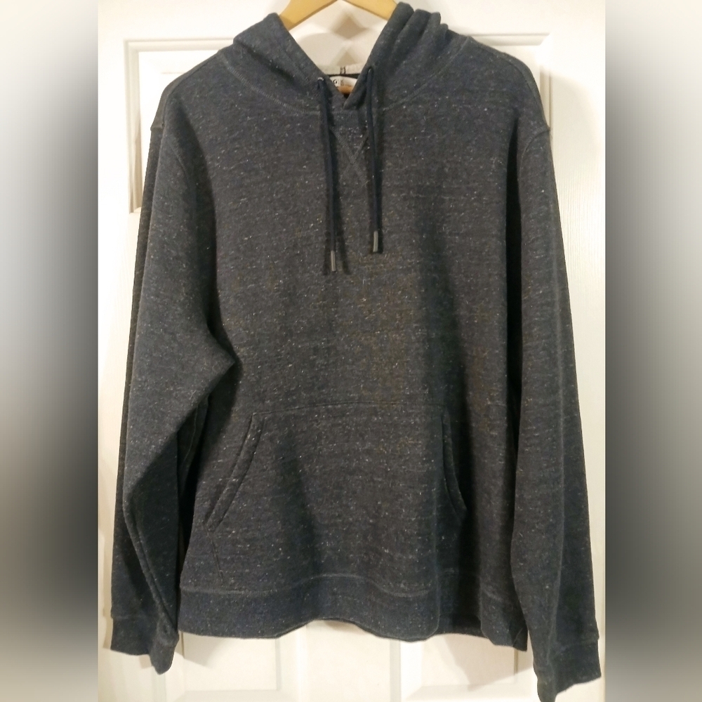 DSG Men's Blue Fleece Lined Pullover Hoodie Kangaroo Pockets Size XL